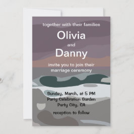 Convite Storm Sky Cloud Sea Onda Natureza Casamento