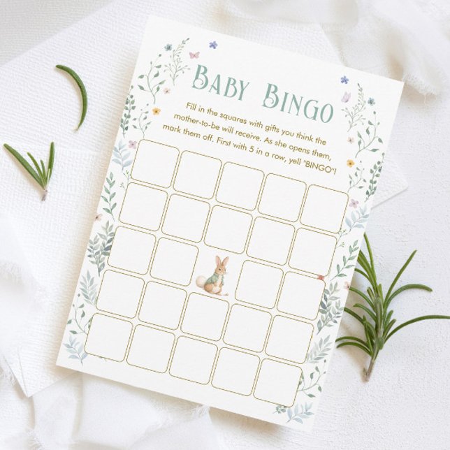 Convite Story Book Baby Shower Baby Bingo Game Card (Criador carregado)