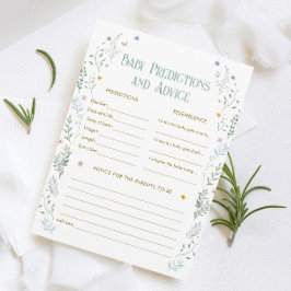 Convite Story Book Baby Shower Baby Predictions Game Card