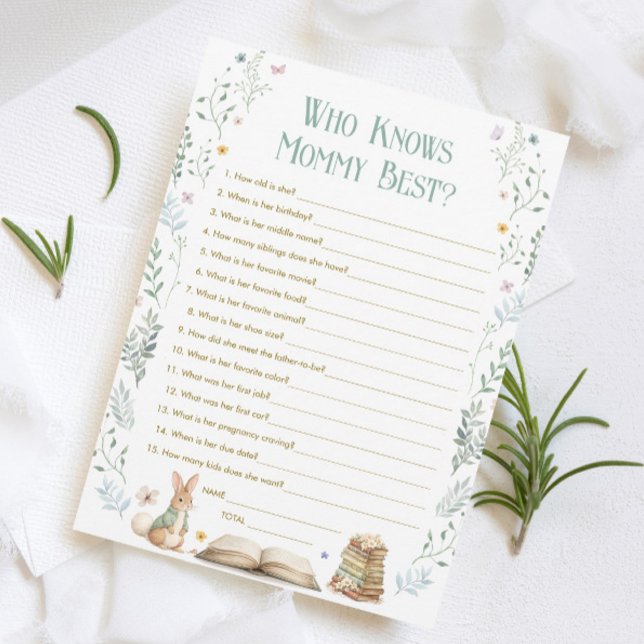 Convite Story Book Baby Shower Who Knows Mommy Best Card (Criador carregado)