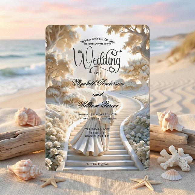 Convite Storybook Baroque Fantasy Elegance Wedding   (Criador carregado)