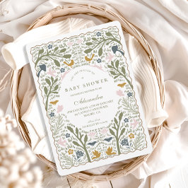 Convite Storybook Botanical Baby Shower