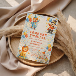 Convite Storybook Circus Friends Birthday