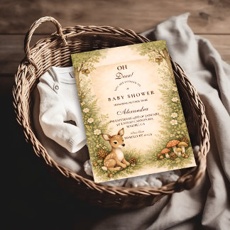 Convite Storybook Deer Baby Baby Shower