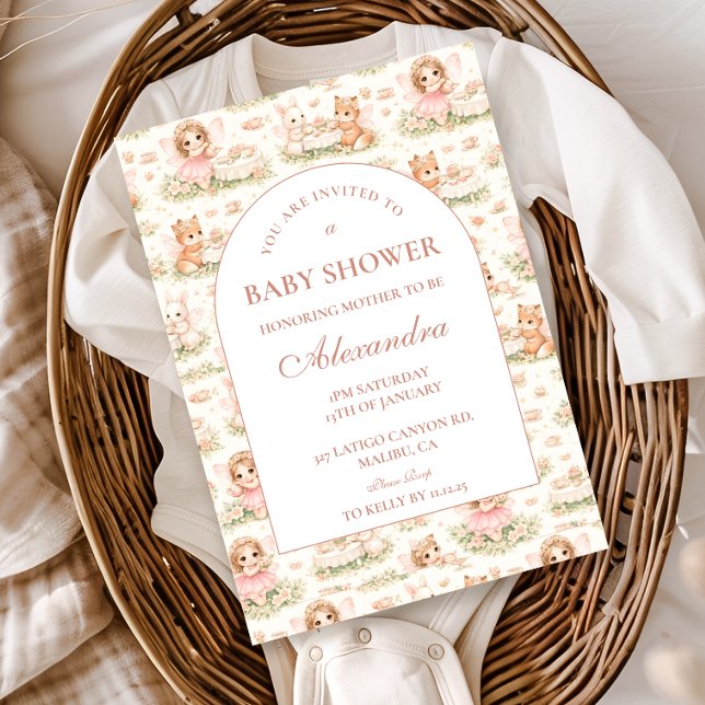 Convite Storybook Fairy Baby Shower (Criador carregado)