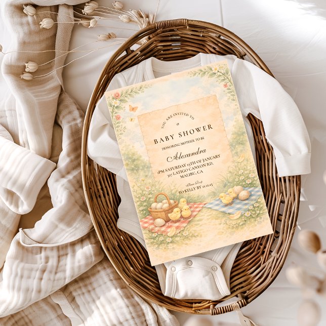 Convite Storybook Farm Animal Baby Shower (Criador carregado)