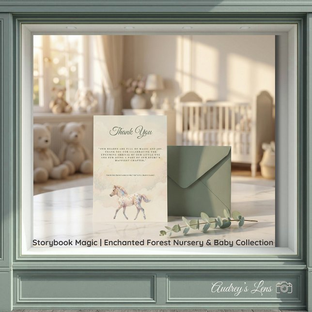 Convite Storybook Magic Enchanted Forest Thank You Card (Storybook Magic | Enchanted Forest Nursery & Baby Collection)