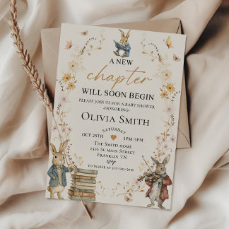 Convite Storybook New Chapter Baby Shower Invitation