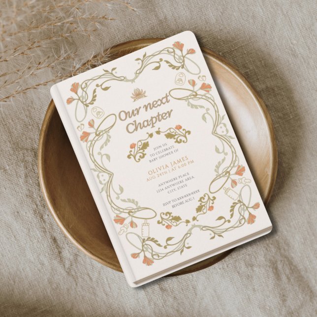 Convite Storybook nosso próximo capítulo chá de fraldas de (Criador carregado)