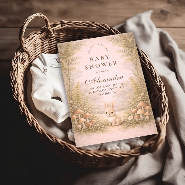 Convite Storybook Woodland Animals Baby Shower (Criador carregado)