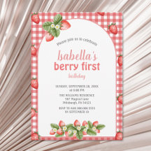 Strawberry Berry First Birthday Berry Weet
