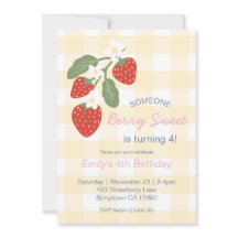 Strawberry Berry Sweet Country Primavera Birthday