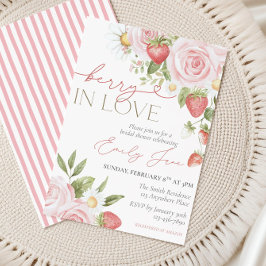 Convite Strawberry Floral Bridal Shower Invite, Berry In 