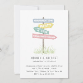 Convite Street Sign 8th Grade Party