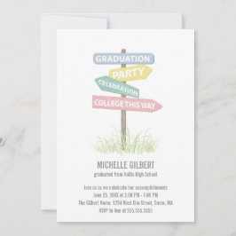 Convite Street Sign Graduation Party