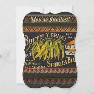 Convite String Bean Label Vegetal País