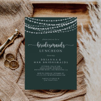 String Lights Green Bridesmaids Luncheids Chá