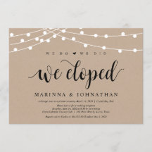 String Lights Kraft, Black font, Wedepement