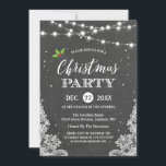 Convite String Lights Lace Chalkboard<br><div class="desc">Crie seu convite perfeito com este modelo pré-projetado, você pode personalizá-lo facilmente para ser exclusivamente seu. Para mais personalização, clique no link "personalizar mais" e use nossa ferramenta de design fácil de usar para modificar este modelo. Se você preferir papéis mais espessos / Término da Matriz, talvez considere escolher o...</div>