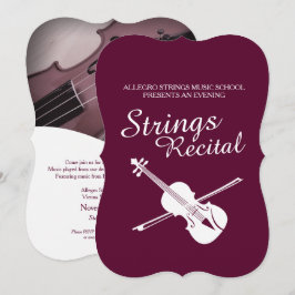 Convite Strings recital de violino clássico