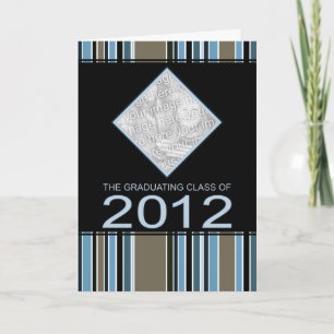 Convite striped 2012 graduation announcement