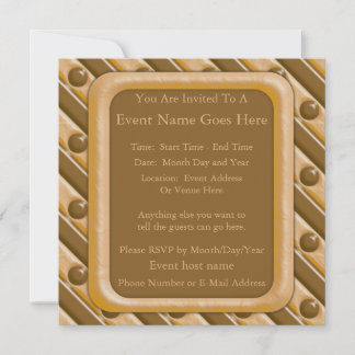 Convite Stripes e pontos - Manteiga de amendoim de chocola