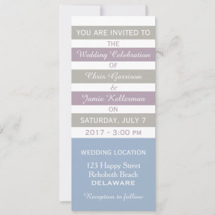 Convite Stripes: introdução personalizada de casamento