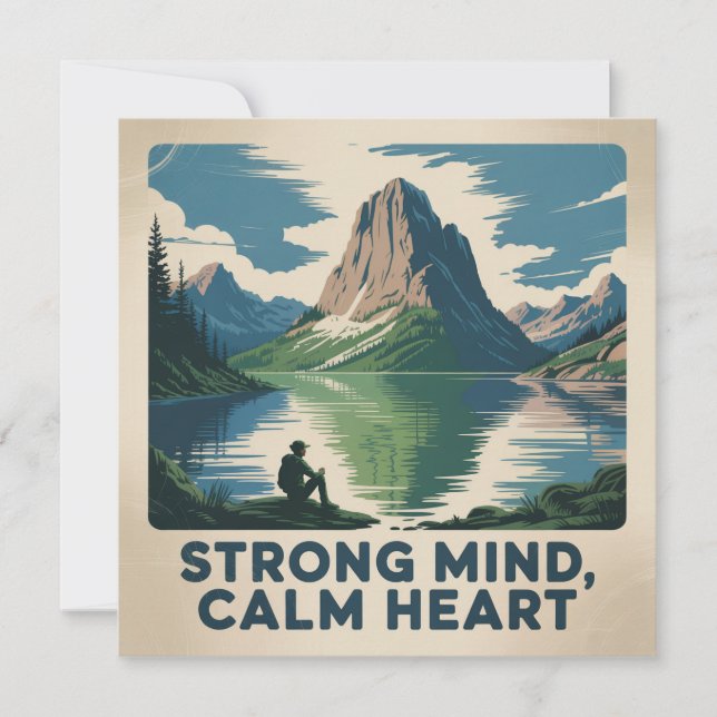 Convite Strong Mind, Calm Heart (Frente)