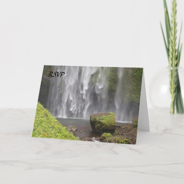 Convite Stunning Oregon Waterfall Wedding (Frente)