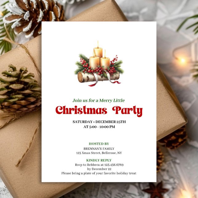 Convite Stylish Christmas Decoration Party Template (Stylish Christmas Decoration Party Template)