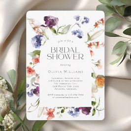 Convite Stylish Fantasy Floral Bridal Shower