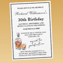 Stylish Men's 30th Birthday Party Classic