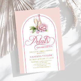 Convite Stylish petals and prosecco invite digital file