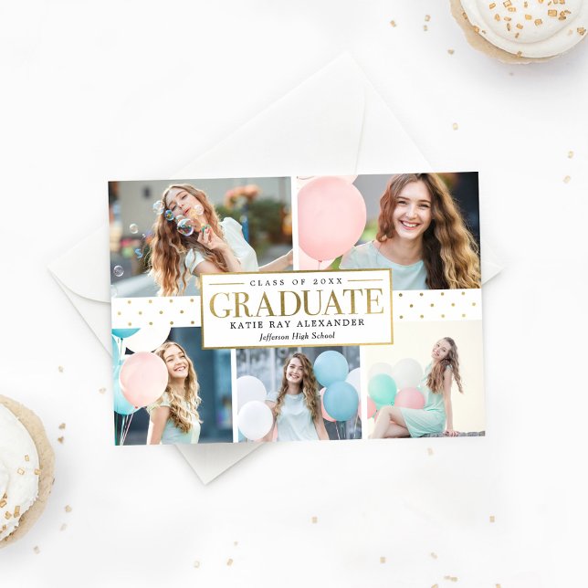Convite Stylish Tag Graduation Announcement Invitation (Criador carregado)