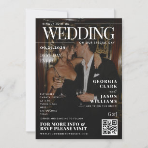 Convite Sua Capa de Revista de Foto Editorial Única de Cas