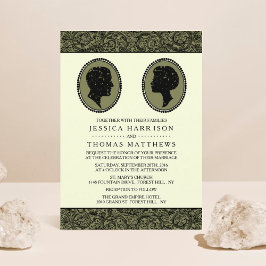 Convite Sua Coleção de Casamentos de Arte Deco Silhouette