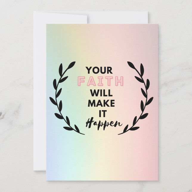 Convite sua fé fará isso acontecer (Frente)