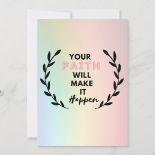 Convite sua fé fará isso acontecer