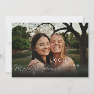 Convite Sua Foto Será Rosa De Paisagem Madrinha de casame