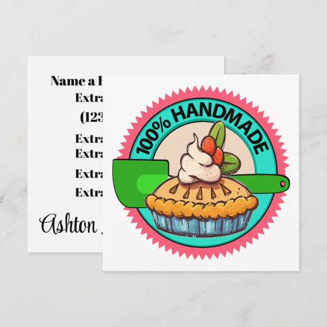 Convite Sua Placa Plana de Negócios (Frente/Verso)