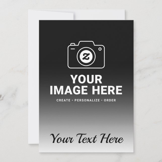 Convite Sua Própria Foto com Mensagem Personalizada (Frente)