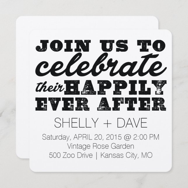 Convite Suas Felizes Convidações De Casamento (Frente/Verso)