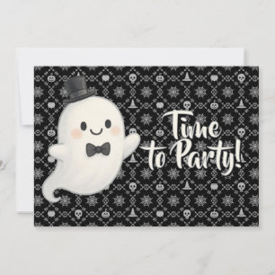 Convite Suave animação fantasma Halloween