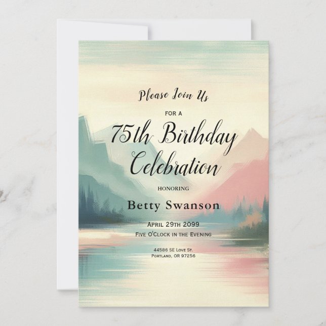 Convite Suaves Ecos das Montanhas (Frente)