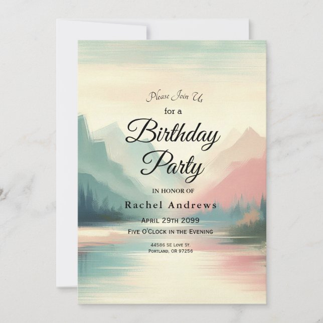 Convite Suaves Ecos das Montanhas (Frente)
