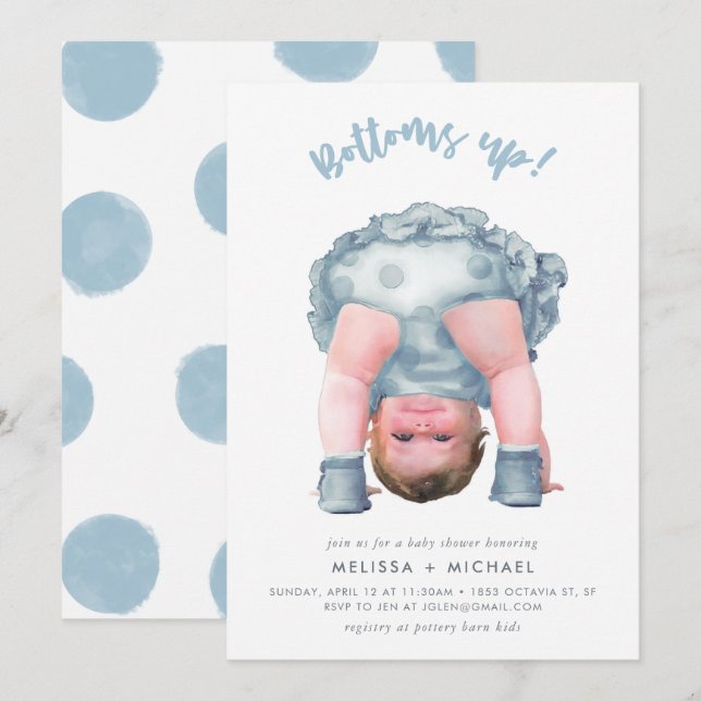 Convite Suba! (Azul de aço/loira) (Frente/Verso)