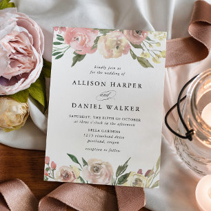Convite Subtile Flores Casamento