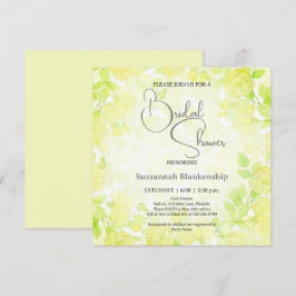 Convite Subtle Pastel Floral Background Bridal Shower 