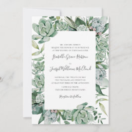 Convite Succulent Greenery | Casamento de Cheios Tradicion