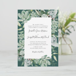 Convite Succulent Greenery | Nome do Cheio Tradicional Ver